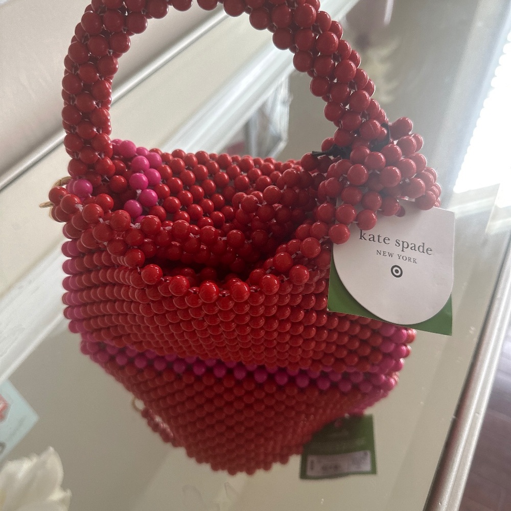 Kate Spade x Target  Red & Pink beaded purse